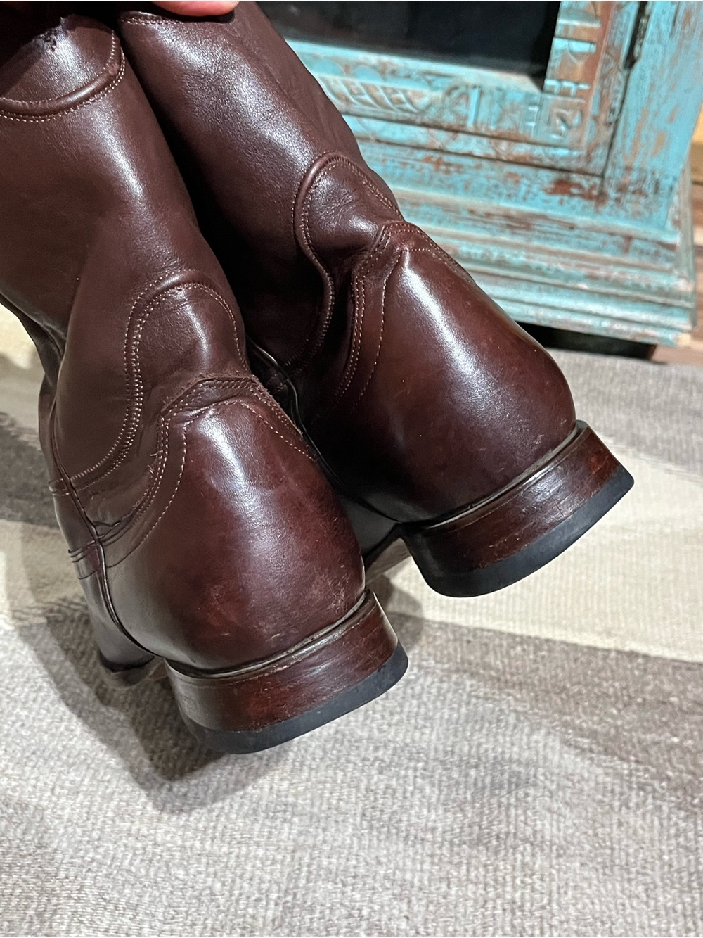 Tecovas The Earl Men’s Cafe Goat Brown Round Toe Roper Boots - Picture 6 of 11